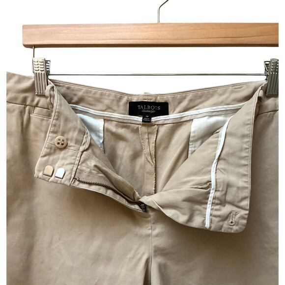 Talbots Classic Bermuda Style High-Rise Cotton Shorts Khaki Size 14 - Picture 4 of 5